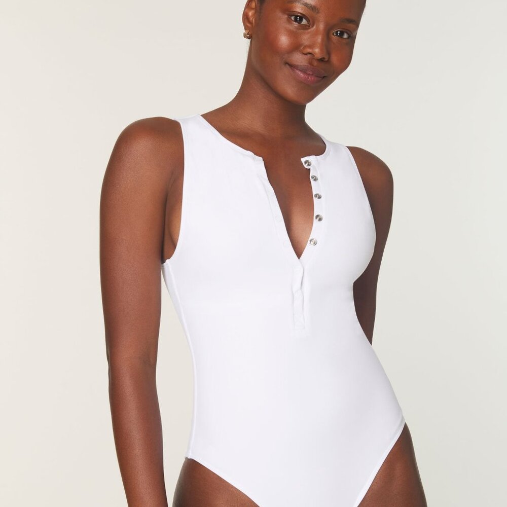 Andie The Malibu One Piece - Eco Nylon - White - Classic Size MWHITE / M